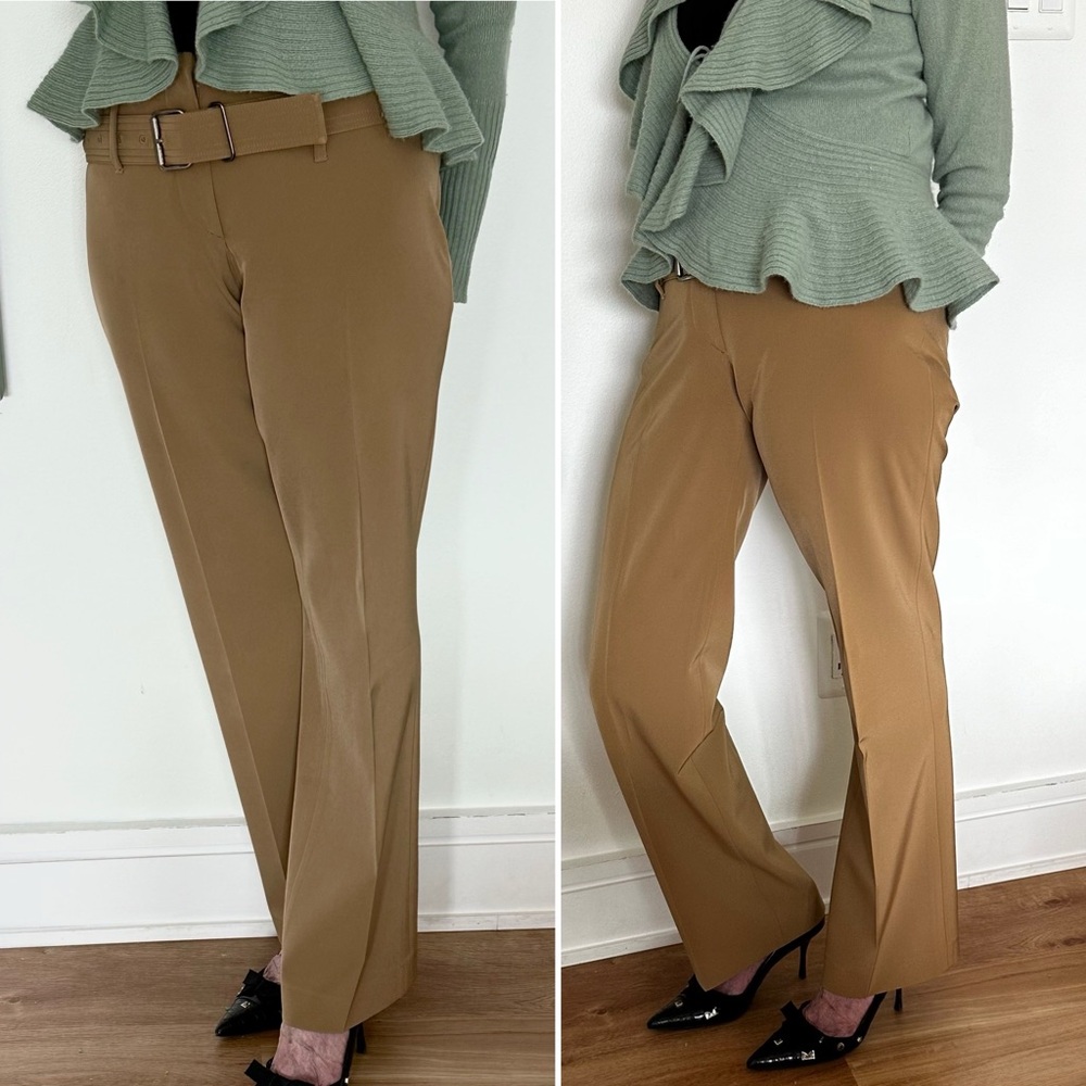 Prada Double Belt Trousers - Vintage, Authentic - Beige Size eu 38